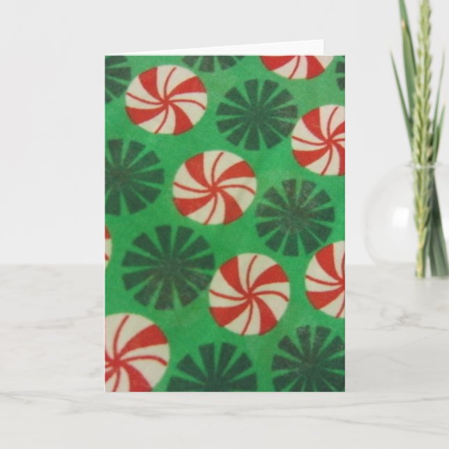 Peppermint Swirl Candy Helgkort (Framsida)