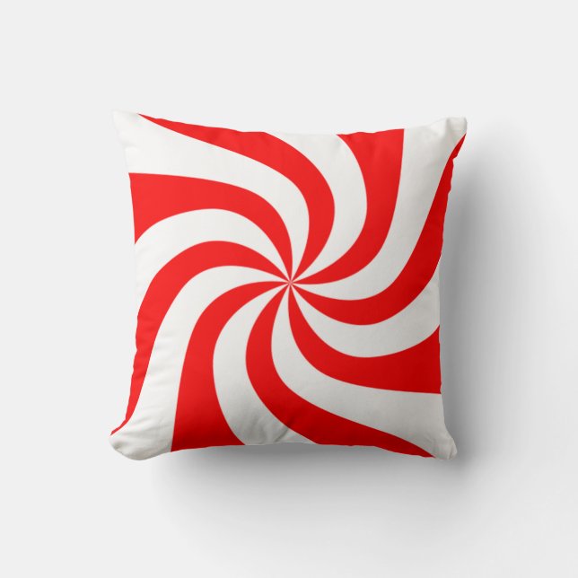 peppermint swirl candy kudde (Framsida)