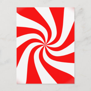 peppermint swirl candy vykort