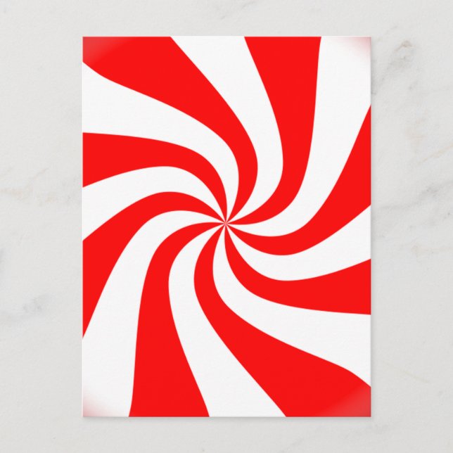 peppermint swirl candy vykort (Framsida)