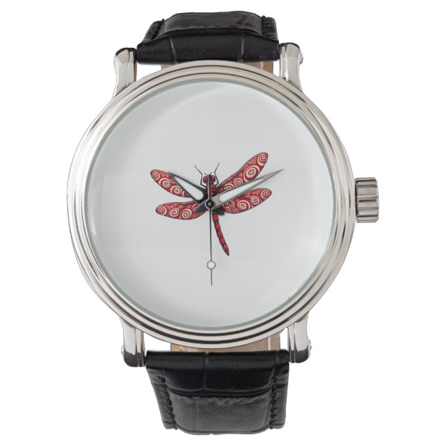 Peppermint Swirl Dragonfly Armbandsur (Framsida)