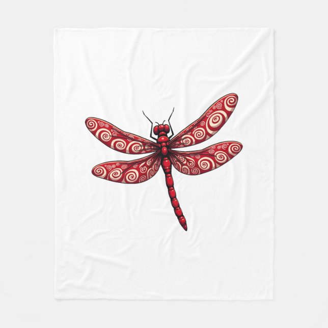 Peppermint Swirl Dragonfly Fleecefilt (Framsidan)