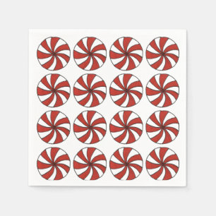 Peppermint Swirl Hard Candy Helgdag Jul Pappersservett