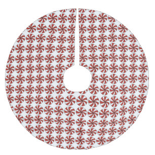Peppermint Swirl jul - hårt kandy Mint Julgransmatta Borstad Polyester