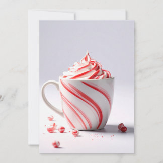 Peppermint Swirl Mug-Blank Card Julkort