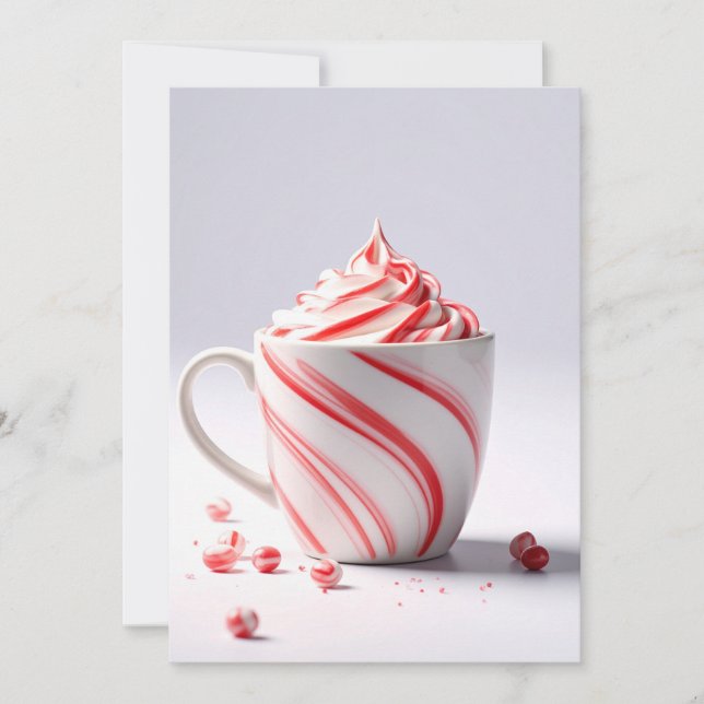 Peppermint Swirl Mug-Blank Card Julkort (Framsida)