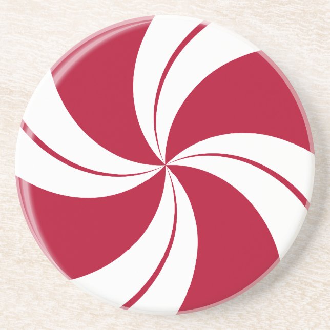 Peppermint Swirl Rand Candy Underlägg Sandsten (Framsidan)