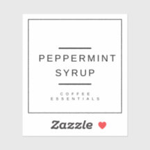 Peppermint Syrup Sticker