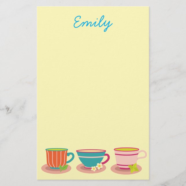 Peppermint-te för te älskare brevpapper (Framsida)