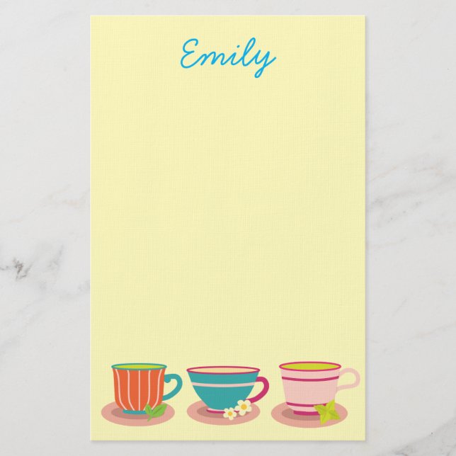 Peppermint-te för te älskare brevpapper (Framsida)