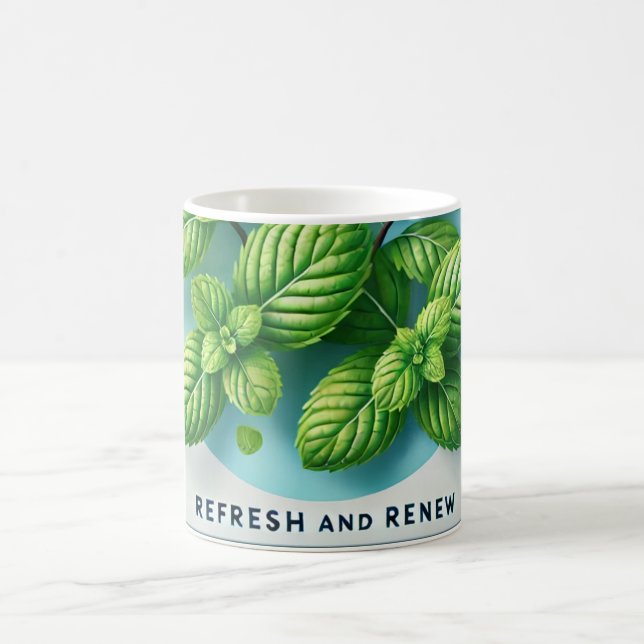 Peppermint Tea Design AI art Kaffemugg (Center)
