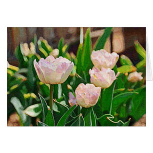 Peppermint Tulips (Impasto) Hälsningskort