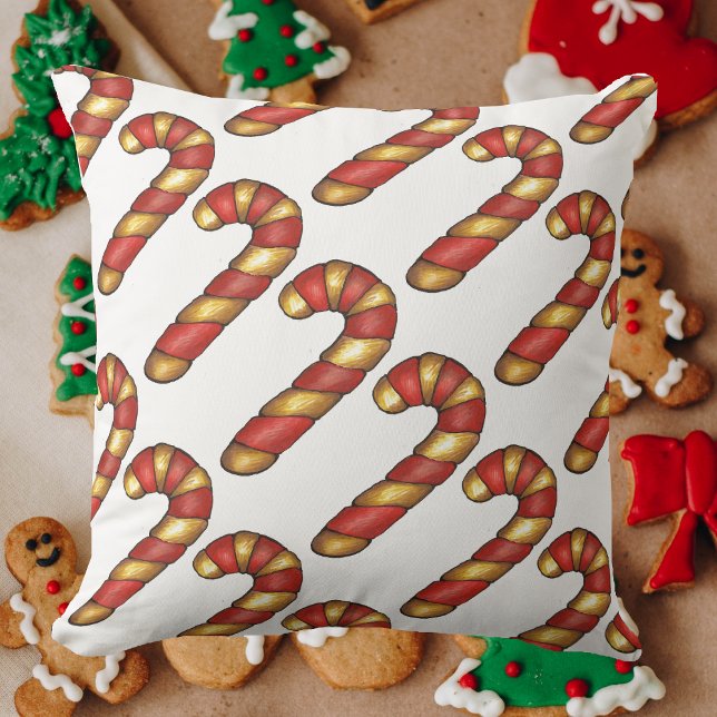 Peppermint Twist Candy cane jul Cookie Kudde (Christmas candy cane cookie pillow)