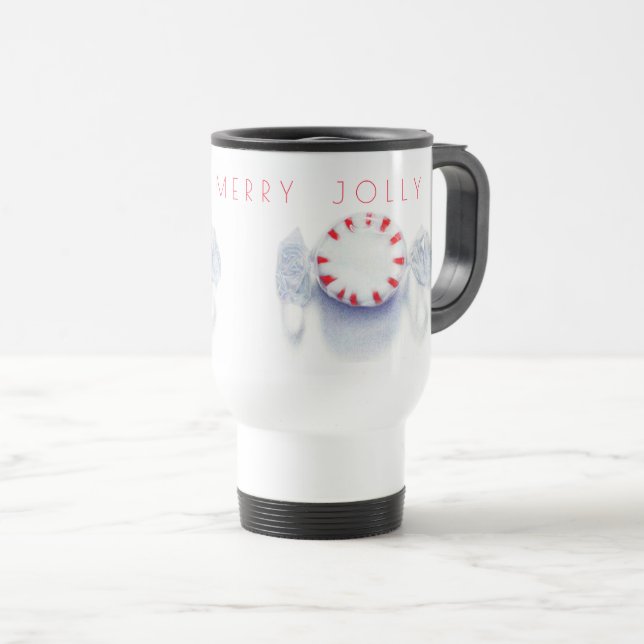 PEPPERMINTSÄLGODIS "HAPPY MERRY JOLLY" Kaffe/Resem Resemugg (Framsida höger)
