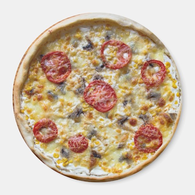 Pepperoni Cheese Pizza Refrigerator Magnet (Framsidan)