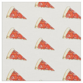 Pepperoni Cheese Pizza Segce Slices Food Fabric Tyg