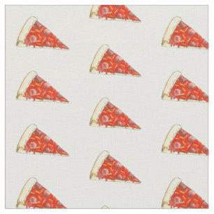 Pepperoni Cheese Pizza Segce Slices Food Fabric Tyg