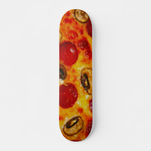 Pepperoni och Mushroom Pizza Mini Skateboard Bräda 18,5 Cm