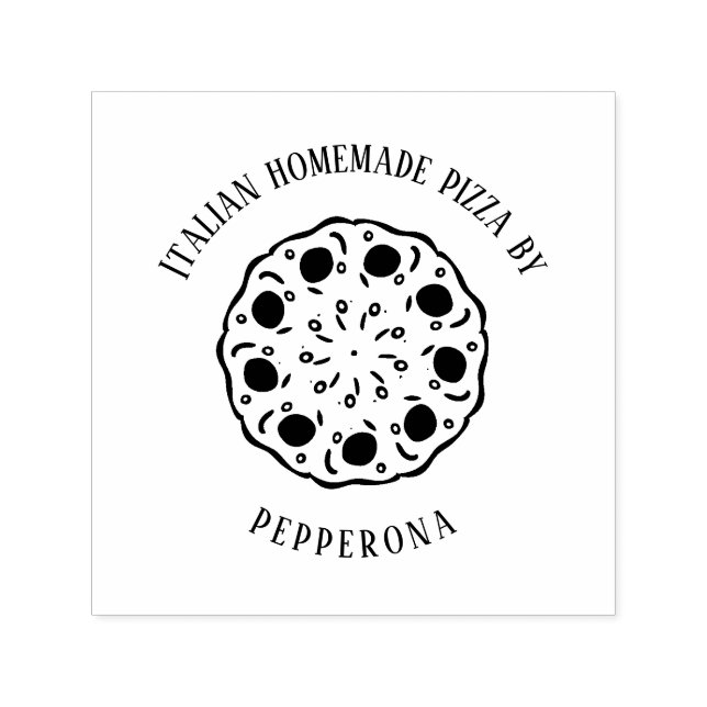 pepperoni pizza anpassningsbar business självfärgande stämpel (Design)