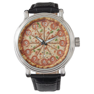Pepperoni Pizza Clock - Det är alltid Pizza Time! Armbandsur