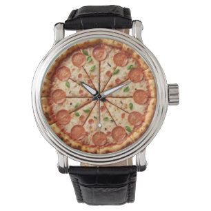 Pepperoni Pizza Clock - Korvhållare för nummer Armbandsur