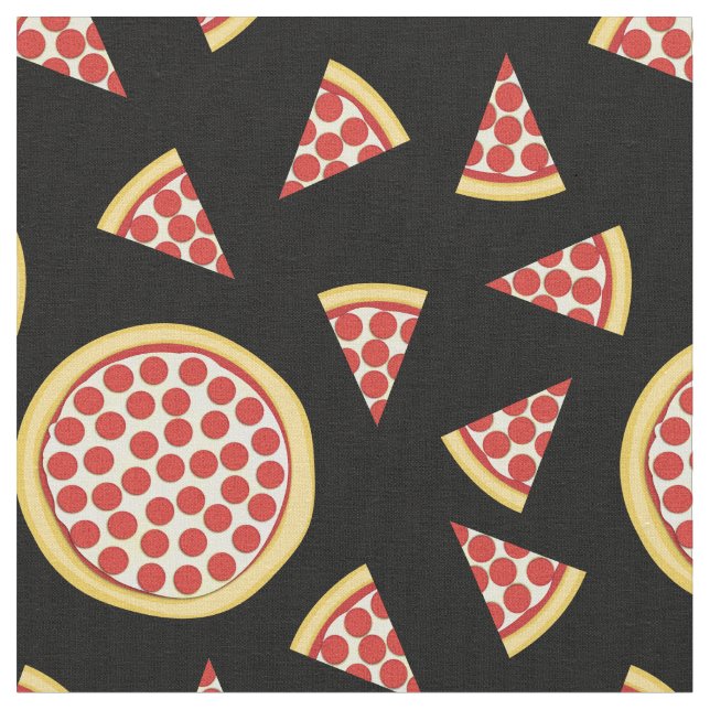 Pepperoni Pizza Cute Food Kids Tyg (Närbild)