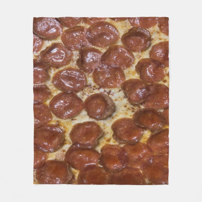 Pepperoni Pizza Fleecefilt (Framsidan)