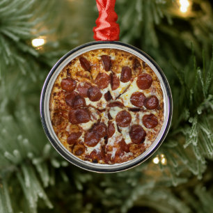 Pepperoni Pizza Julgransprydnad Metall