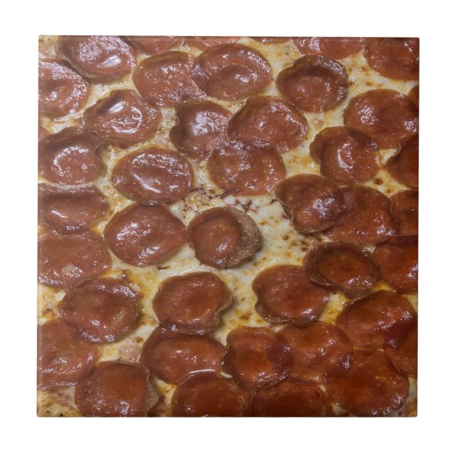 Pepperoni Pizza Kakelplatta (Framsidan)