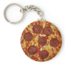 Pepperoni Pizza Keychain