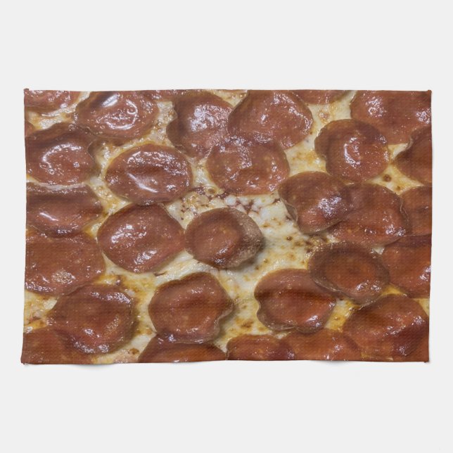 Pepperoni Pizza Kökshandduk (Horisontell)