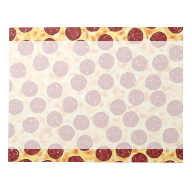 Pepperoni Pizza Mönster Anteckningsblock (Framsida)