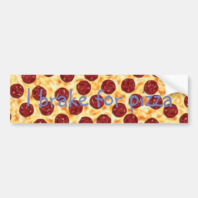 Pepperoni Pizza Mönster Bildekal (Framsidan)