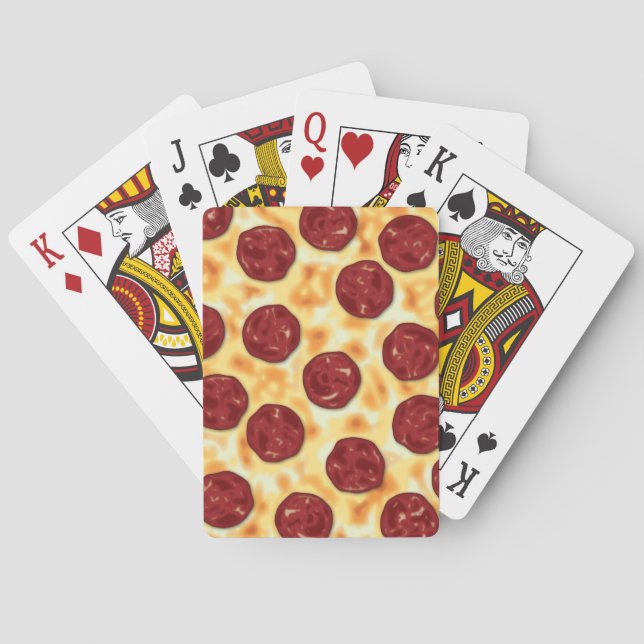 Pepperoni Pizza Mönster Casinokort (Baksidan)