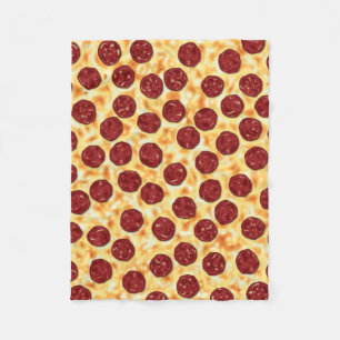 Pepperoni Pizza Mönster Fleecefilt