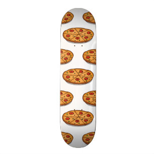 Pepperoni Pizza Mönster, italienska Food Skateboard Bräda 20,5 Cm