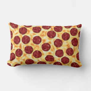 Pepperoni Pizza Mönster Lumbarkudde