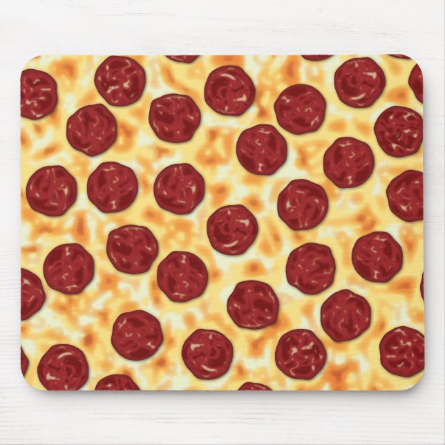 Pepperoni Pizza Mönster Musmatta (Framsidan)
