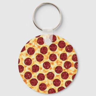 Pepperoni Pizza Mönster Nyckelring