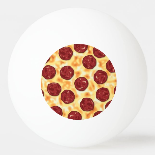 Pepperoni Pizza Mönster Pingisboll (Framsidan)