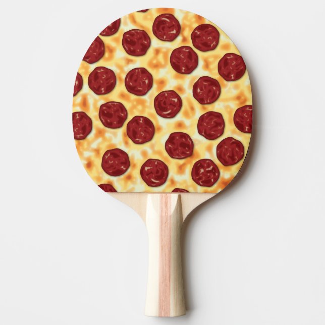 Pepperoni Pizza Mönster Pingisracket (Framsidan)