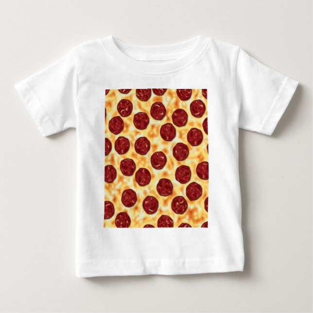 Pepperoni Pizza Mönster Tee (Framsida)