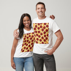 Pepperoni Pizza Mönster Tee Shirt