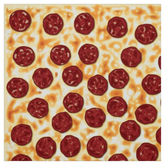 Pepperoni Pizza Mönster Tyg (Provkarta)