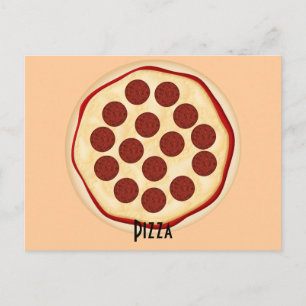 Pepperoni Pizza-mottagningskort Vykort