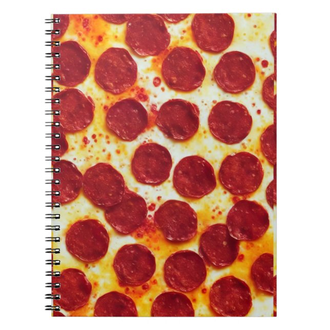 Pepperoni Pizza Notebook Anteckningsbok (Framsidan)