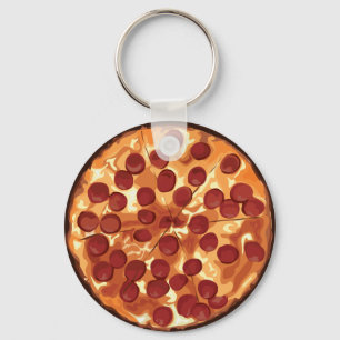 Pepperoni Pizza Nyckelring