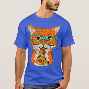 Pepperoni Pizza Paj Cat Lover Junk Food Eat Fläkt T Shirt
