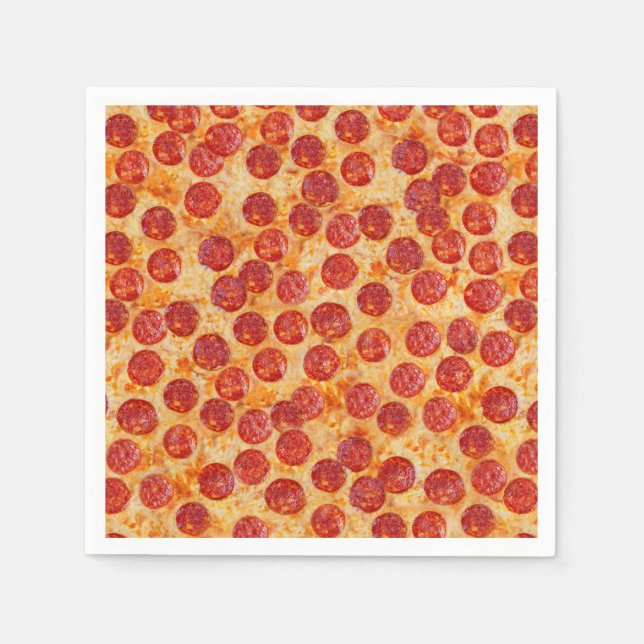 Pepperoni Pizza Pappersservett (Framsidan)