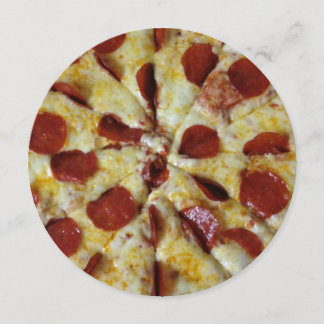 Pepperoni Pizza Party födelsedag Inbjudningar